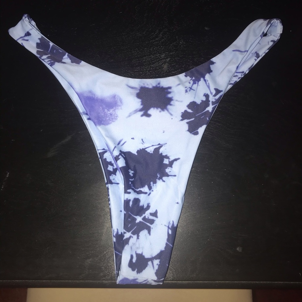 Blue Tye Dye Bikini Bottoms